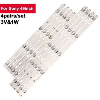 3V 1W 4Pairs/Set Retroiluminação LED Tiras Para Sony 49inch SVY490A23-REV00-150233 TV Luzes KD-49X8000C KD-49X7000D KD-49X8005C