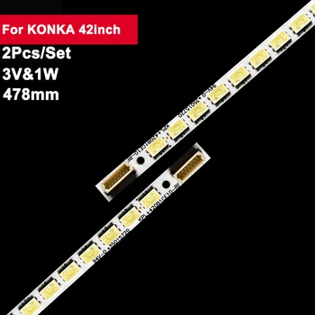 3V 478mm Tv Led Strip Bar para KONKA 42inch 66lamps 420B1CE10-RF 2Pcs/Set de Tv, luz de fundo Peças de Reparo LED42MS92DC