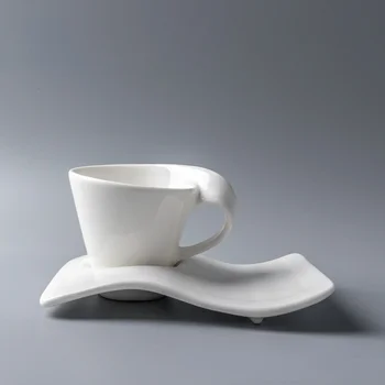 Arte xícara de café e pires do hotel criativo 165ml italiano xícara de café taça de cerâmica fria copos japonês copo cair caneca caneca