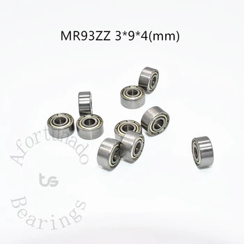 Rolamento de 10pcs MR93ZZ 3*9*4(mm) frete grátis em aço cromado Metal Selado de Alta velocidade Mecânica de peças de equipamentos