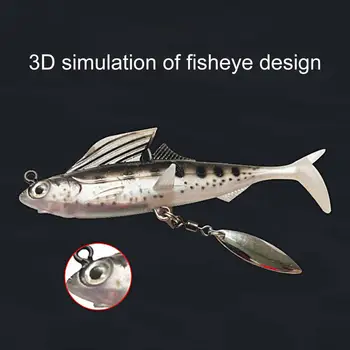 Universal Bionic Bait 3D Simulado Fisheye Leve Isca Artificial Falso Mar de Lantejoulas Iscas Soft